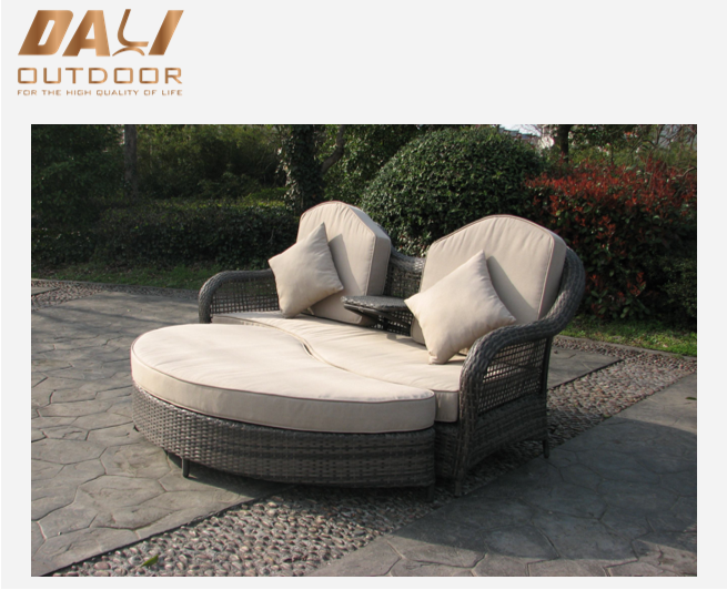 Открытый 2-Piece PE Rattan Wicker Patio Love Seat Lounge Chair Set